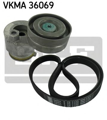 VKMA 36069 SKF Комплект доріжкового ремня (ролик, ремінь)1